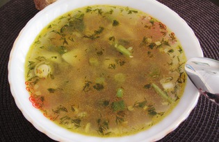 Гречневый суп со спаржевой фасолью (пошаговый фото рецепт)