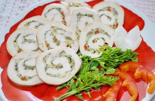 Куриные рулеты с зеленью и сыром в духовке (пошаговый фото рецепт)