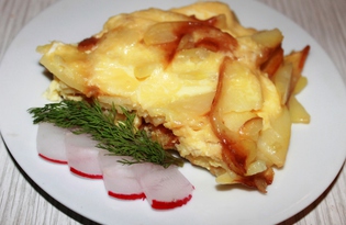 Жареный картофель с яйцами и сыром (пошаговый фото рецепт)