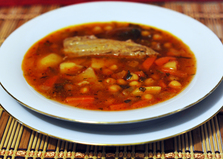 Испанский суп с нутом «Косидо» (пошаговый фото рецепт)