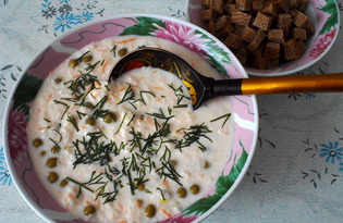 Холодный суп из редьки (пошаговый фото рецепт)