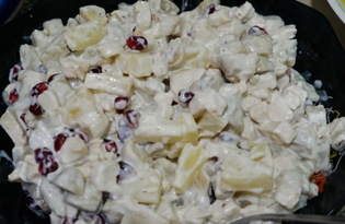 Салат с курицей и маринованными шампиньонами (пошаговый фото рецепт)