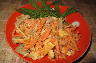 Салат с морковью по-корейски и яйцом "Антикризисный" (пошаговый фото рецепт)