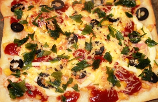 Пицца с красной рыбой (пошаговый фото рецепт)