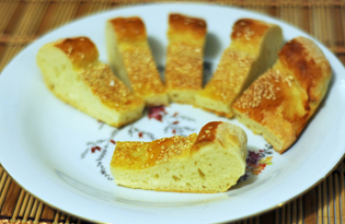 Дрожжевой пирог с кунжутом (пошаговый фото рецепт)