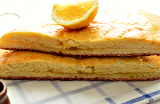 Дрожжевой пирог с лимонной начинкой (пошаговый фото рецепт)