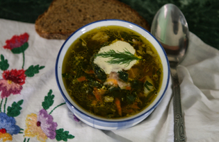 Зелёный суп с крапивой (пошаговый фото рецепт)