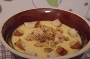 Сырный суп-пюре с курицей (пошаговый фото рецепт)