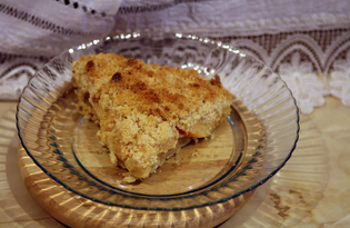 Пирог с яблоками и творогом в духовке (пошаговый фото рецепт)