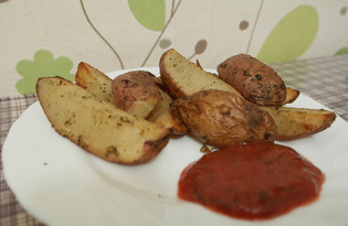 Картофель по-селянски в духовке (пошаговый фото рецепт)