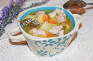 Суп со свининой и чечевицей (пошаговый фото рецепт)