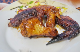 Крылышки куриные в соевом соусе с медом (пошаговый фото рецепт)
