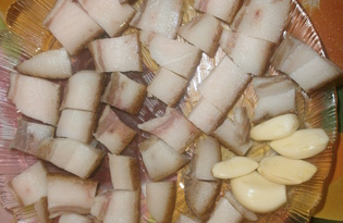 Соленое свиное сало (пошаговый фото рецепт)