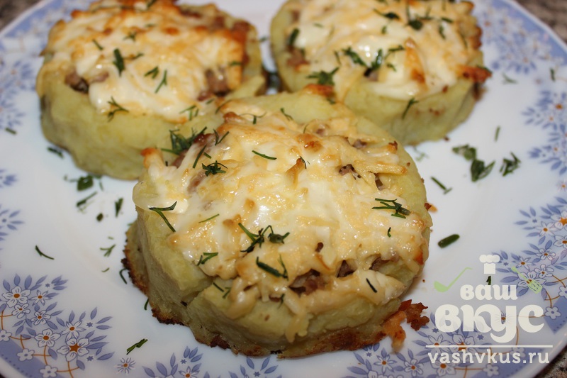 Картошка с фаршем приготовленная в духовке – пошаговый рецепт приготовления с фото