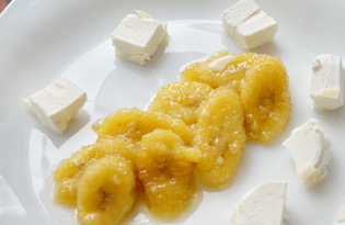 Жареные бананы с мороженым (пошаговый фото рецепт)