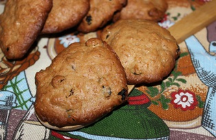 Печенье с пряностями и изюмом (пошаговый фото рецепт)