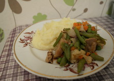 Курица с овощами на сковороде (пошаговый фото рецепт)