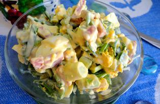 Салат «Весенний» с зеленым луком и яйцом (пошаговый фото рецепт)