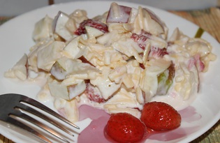 Фруктовый салат с сыром (пошаговый фото рецепт)