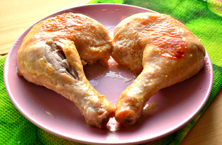 Куриные окорочка, запеченные в рукаве в остром маринаде (пошаговый фото рецепт)