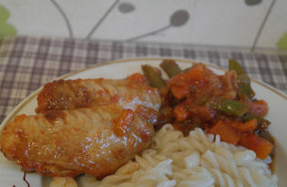 Крылышки в томатном соусе (пошаговый фото рецепт)
