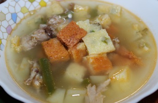 Куриный суп со стручковой фасолью и клецками (пошаговый фото рецепт)