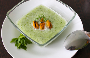 Холодный огуречный суп (пошаговый фото рецепт)