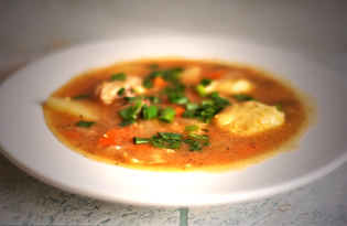 Кукурузный суп с клецками по венгерским мотивам (пошаговый фото рецепт)
