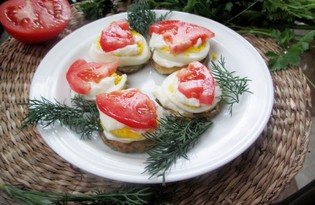 Закуска из цуккини и яйца с помидором (пошаговый фото рецепт)