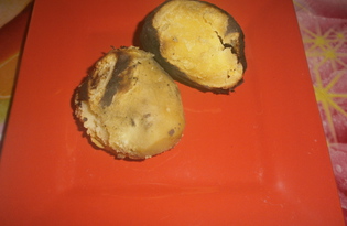 Печеная картошка на углях (пошаговый фото рецепт)