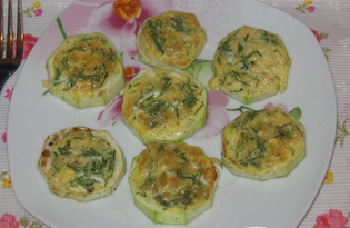 Запечённые кабачки с сыром и зеленью (пошаговый фото рецепт)