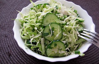 Овощной салат "Зеленый" (пошаговый фото рецепт)