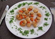 Пряные морские гребешки на сковороде (пошаговый фото рецепт)