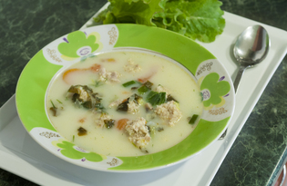 Суп с куриными фрикадельками и овощами (пошаговый фото рецепт)