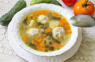 Суп с фрикадельками и сельдереем (пошаговый фото рецепт)