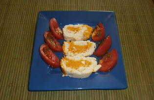 Морковно - сырный рулет (пошаговый фото рецепт)