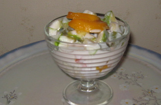 Фруктовый салат с йогуртом и мёдом (пошаговый фото рецепт)