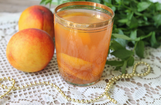 Персиковый компот со сливами (пошаговый фото рецепт)