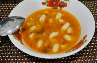 Томатный суп с макаронами (пошаговый фото рецепт)