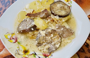 Картофель с мясом и овощами в духовке (пошаговый фото рецепт)