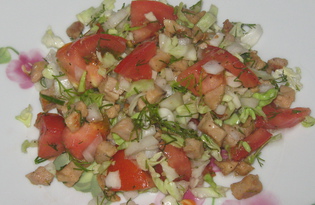 Салат со свининой и овощами (пошаговый фото рецепт)