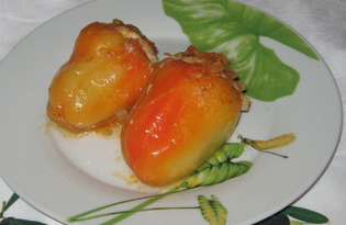 Болгарский перец фаршированный мясом (пошаговый фото рецепт)