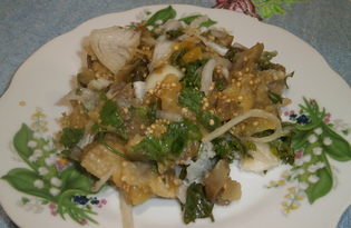 Салат из вареных баклажанов (пошаговый фото рецепт)