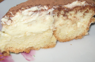 Торт бисквитный с кремом из сгущенки (пошаговый фото рецепт)