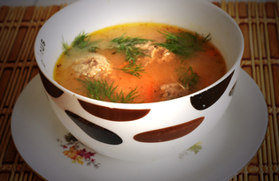 Рисовый суп с фрикадельками и сладким перцем (пошаговый фото рецепт)
