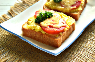 Горячие бутерброды с картофелем и помидорами (пошаговый фото рецепт)