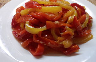 Маринованный болгарский перец с чесноком (пошаговый фото рецепт)