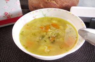 Суп с мясом криля на курином бульоне (пошаговый фото рецепт)