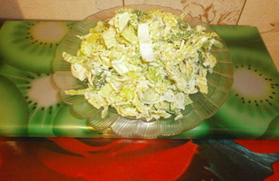 Салат из савойской капусты и лука порея (пошаговый фото рецепт)