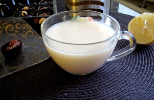 Молочный зеленый чай с клюквой (пошаговый фото рецепт)